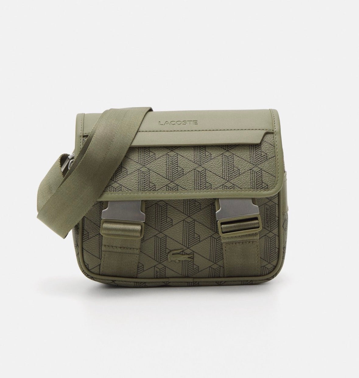Sacoche Lacoste Monogramme - Noir, Bleu, Vert & Gris
